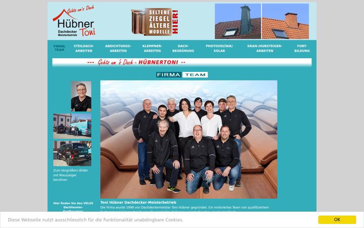 Screenshot of huebnertoni.de
