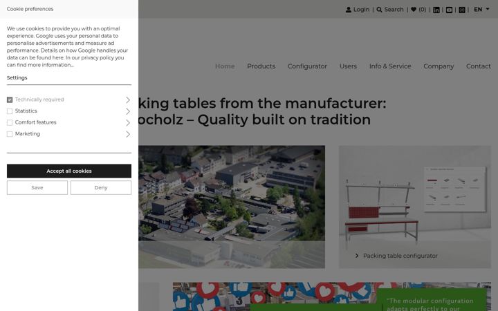 Screenshot of huedig-rocholz.com