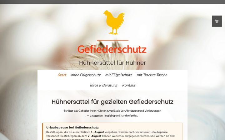 Screenshot of huehnersattel.de