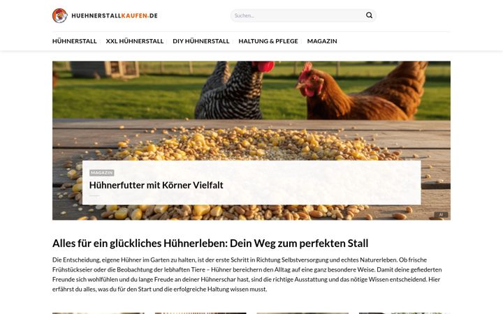 Screenshot of huehnerstallkaufen.de