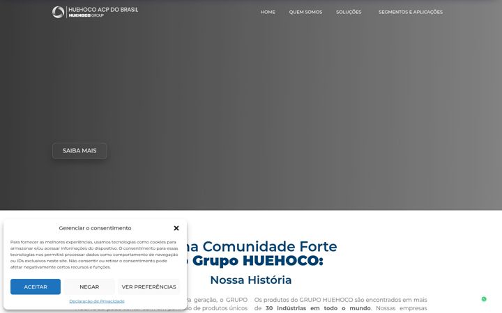 Screenshot of huehocoacp.com.br