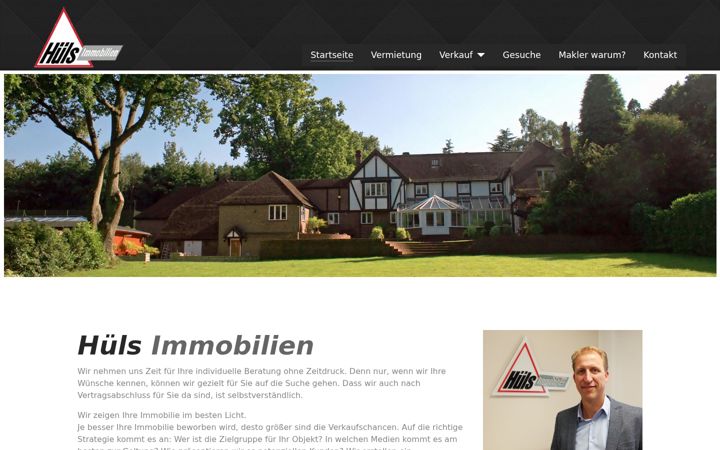 Screenshot of huels-immobilien.de
