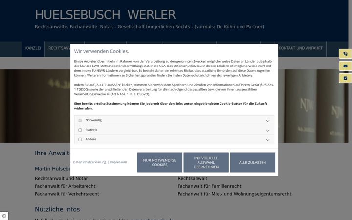 Screenshot of huelsebusch-werler.de