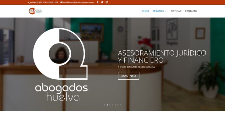 Screenshot of huelvabusinessnetwork.com