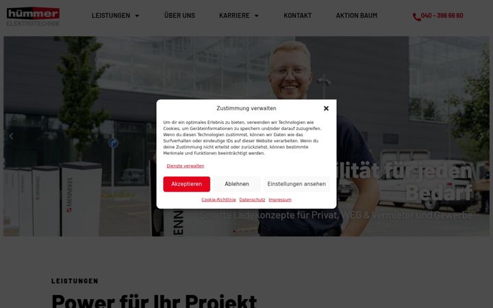 Screenshot of huemmer.com