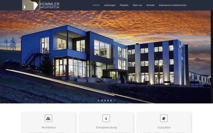 Screenshot of huemmler-architekten.de