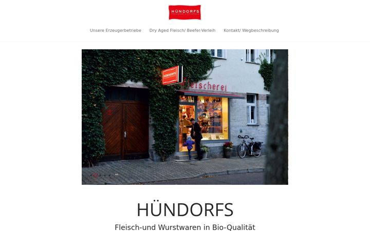 Screenshot of huendorfs-biofleischerei.de