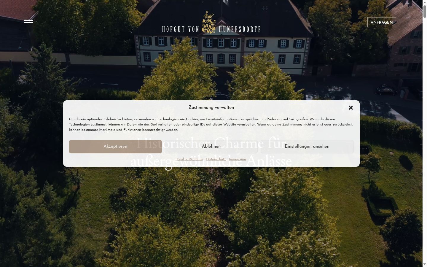 Zrzut ekranu banera zgody wyświetlanego przed jakąkolwiek interakcją