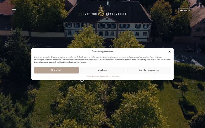 Screenshot of huenersdorff.com