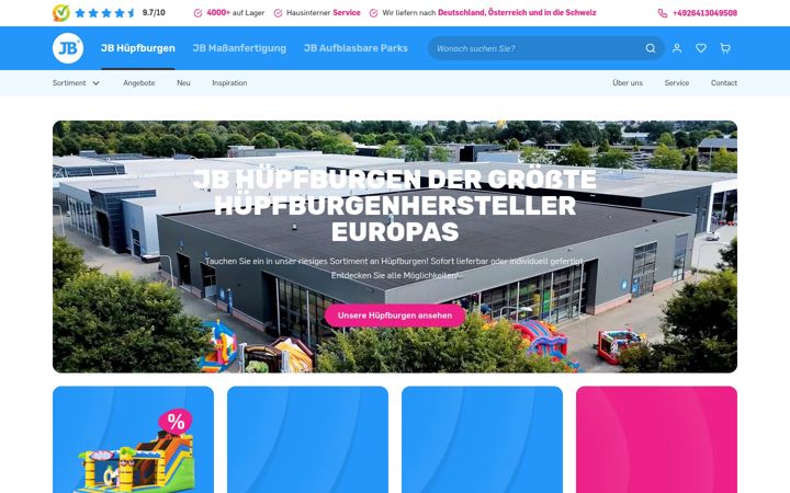 Screenshot of huepfburgenwelt.de