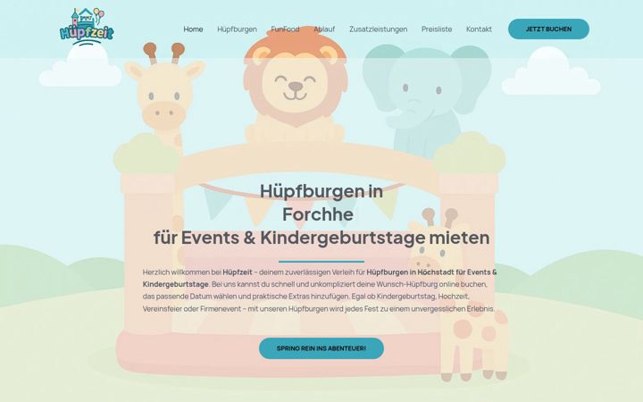 Screenshot of huepfzeit.de
