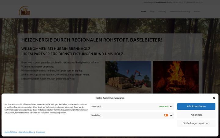 Screenshot of huerbin.ch