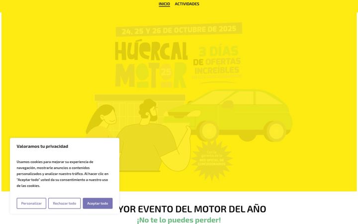 Screenshot of huercalmotor.com