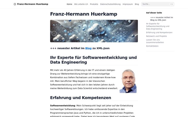 Screenshot of huerkamp.de