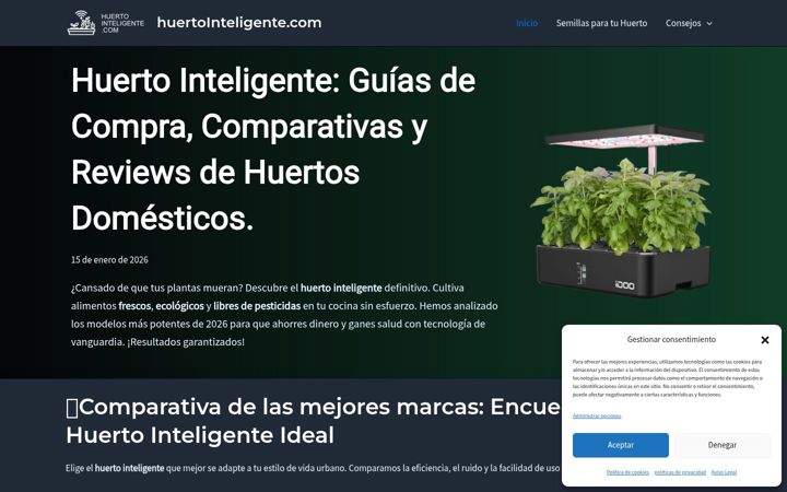 Screenshot of huertointeligente.com