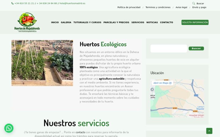 Screenshot of huertosmadrid.es