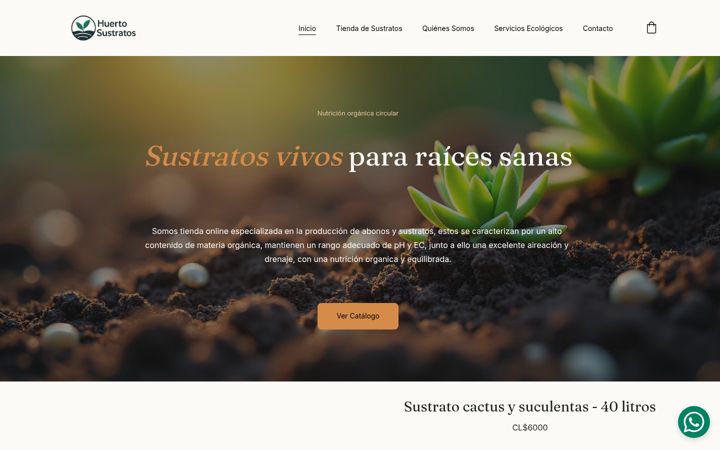 Screenshot of huertosustratos.cl