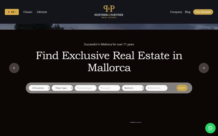 Screenshot of huether-partner-mallorca.de