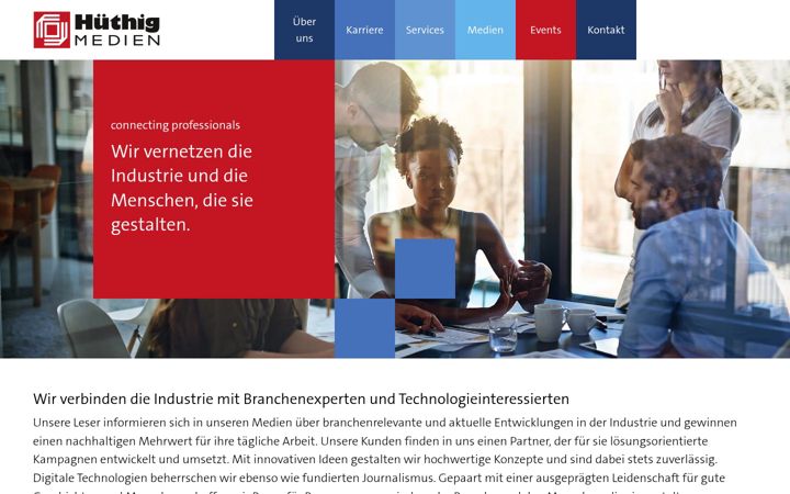 Screenshot of huethig-medien.de