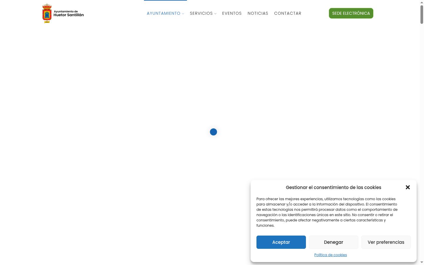 Capture d'écran de la bannière de consentement affichée avant toute interaction
