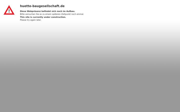 Screenshot of huette-baugesellschaft.de