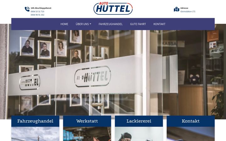 Screenshot of huettel.at