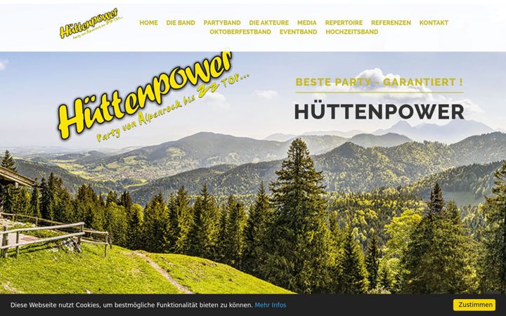 Screenshot of huettenpower.de