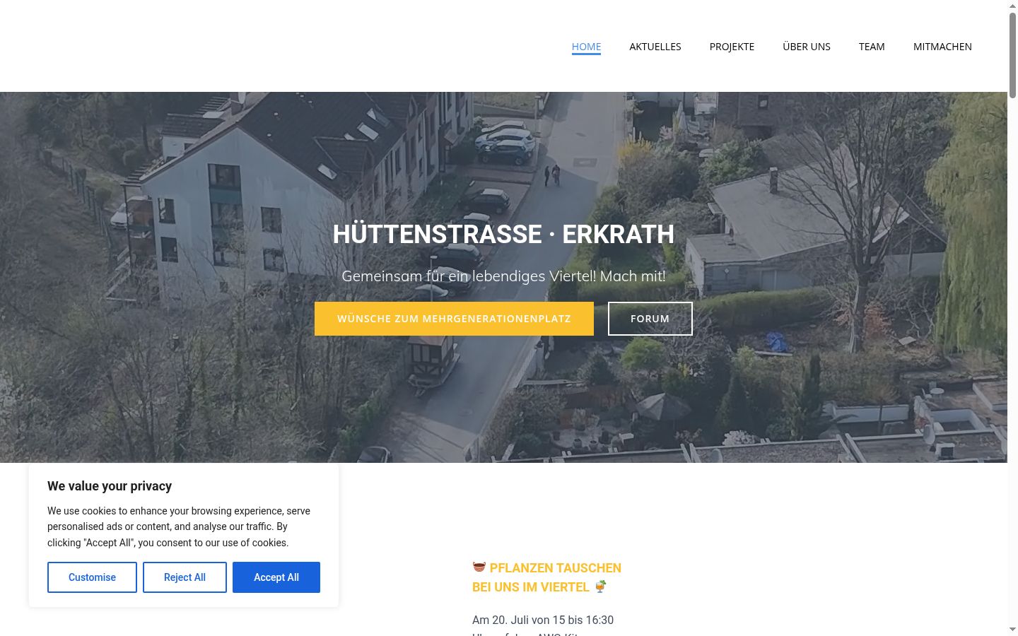 Screenshot tal-banner tal-kunsens muri qabel kwalunkwe interazzjoni