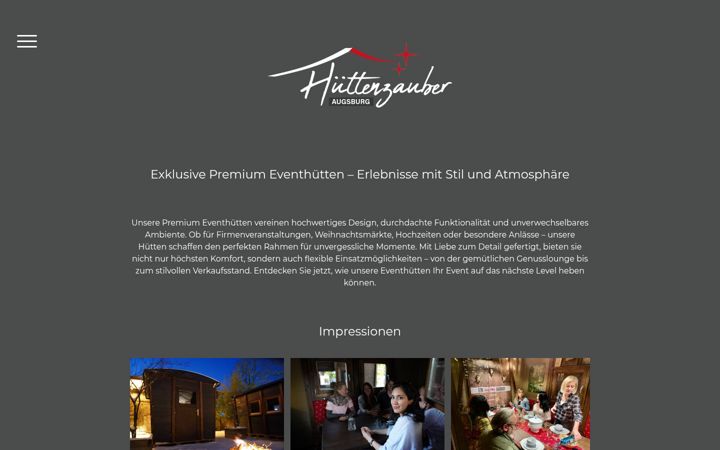 Screenshot of huettenzauber-augsburg.de