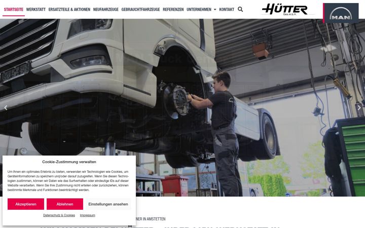 Screenshot of huetter-lkw.at