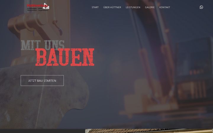 Screenshot of huettnerbau.de