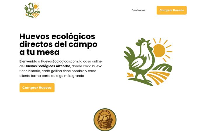 Screenshot of huevosecologicos.com