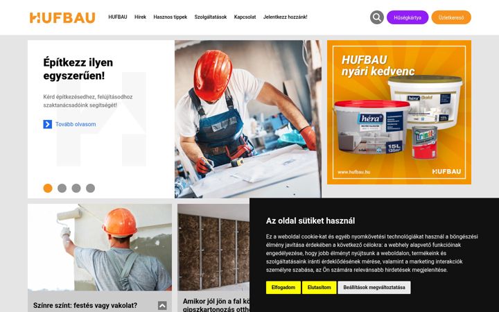 Screenshot of hufbau.hu