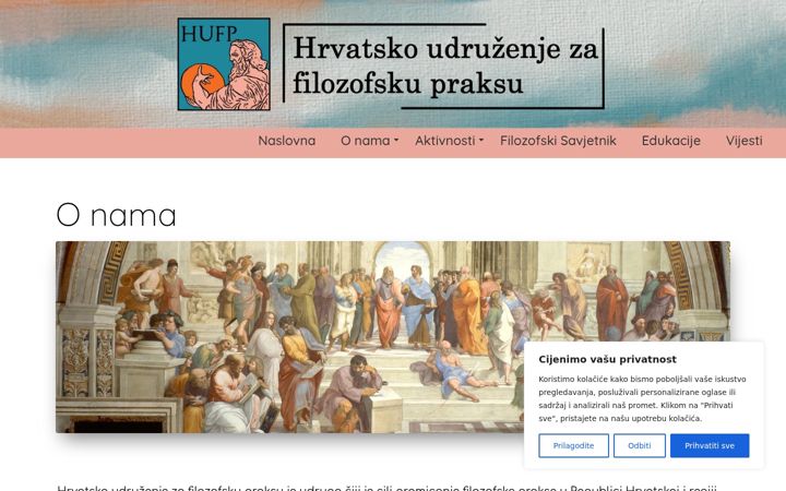 Screenshot of hufp.hr