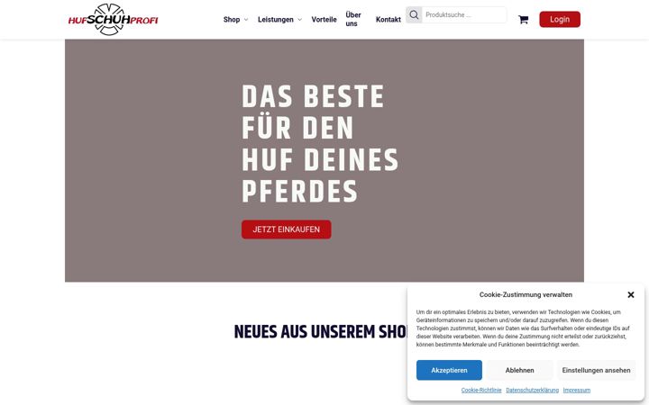 Screenshot of hufschuhprofi.at