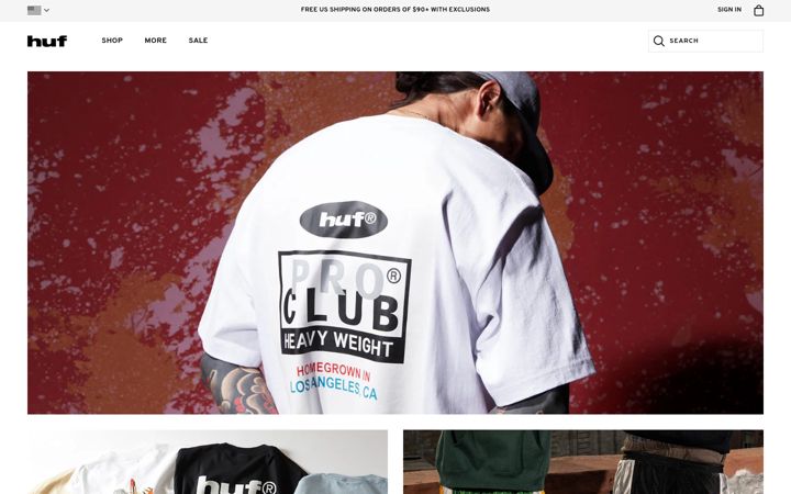 Captură de ecran a hufworldwide.com