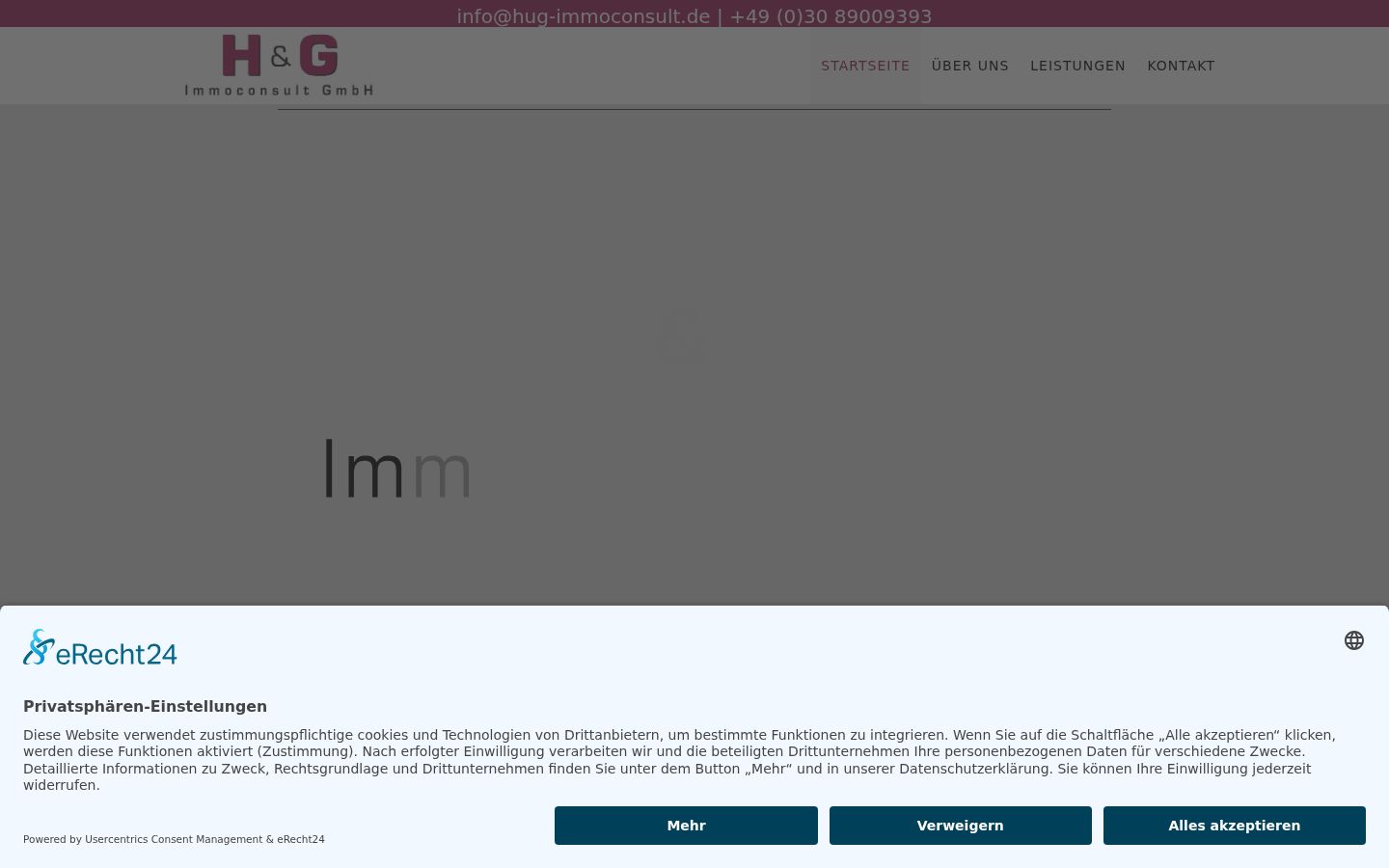 Captura de ecrã do banner de consentimento apresentado antes de qualquer interação