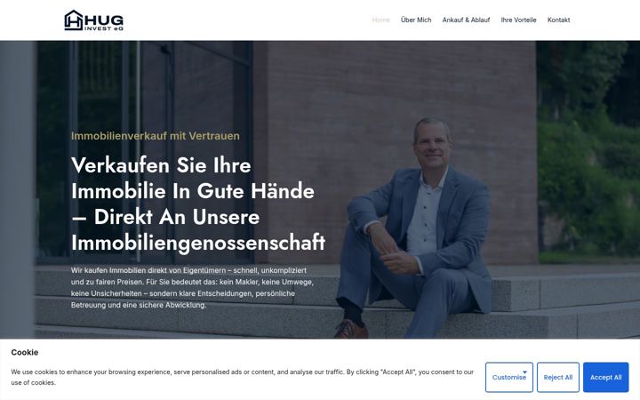 Screenshot of hug-invest.de