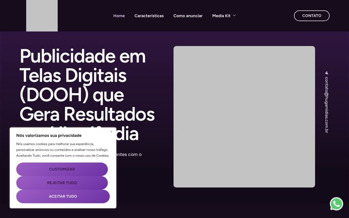 Screenshot of hugamidias.com.br