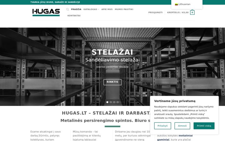 Posnetek zaslona hugas.lt