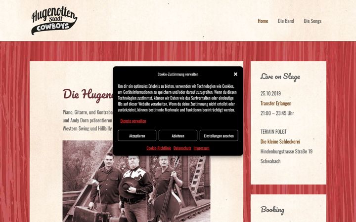 Screenshot of hugenotten-stadt-cowboys.de