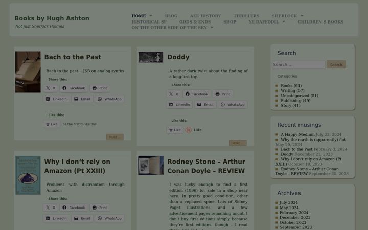 Screenshot of hughashtonbooks.com