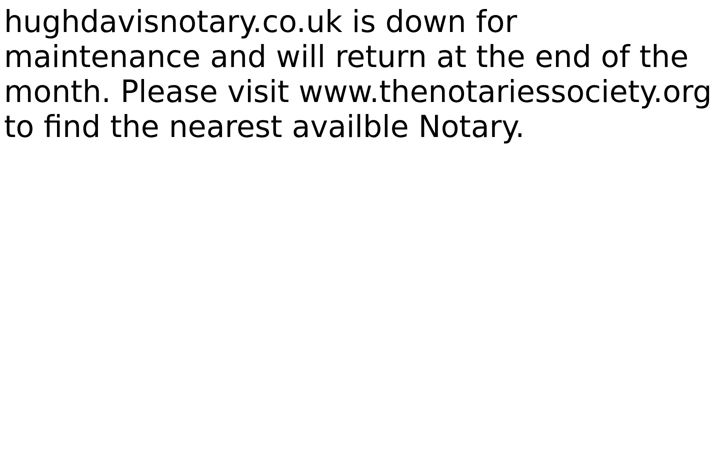 Screenshot of hughdavisnotary.co.uk
