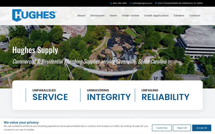 Screenshot of hughesgreenville.com