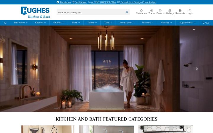 Screenshot of hugheskitchenandbathscottsdale.com