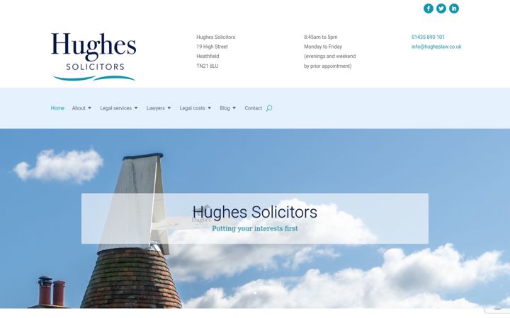 Screenshot of hugheslaw.co.uk