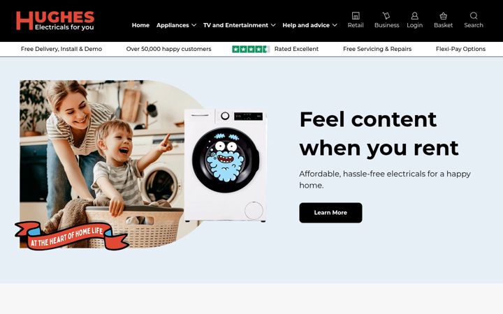 Screenshot of hughesrental.co.uk