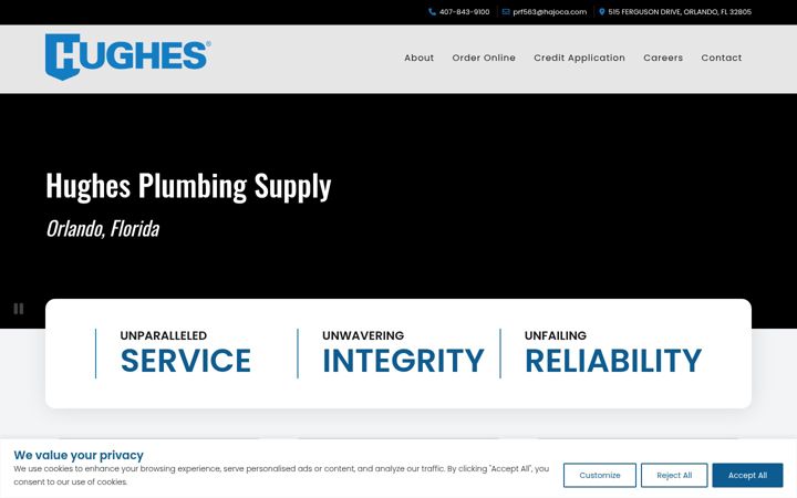 Screenshot of hughessupplyorlando.com