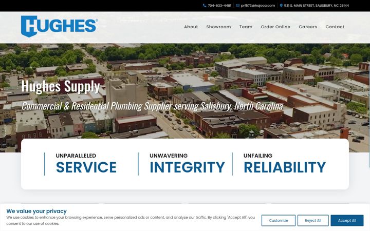 Screenshot of hughessupplysalisbury.com
