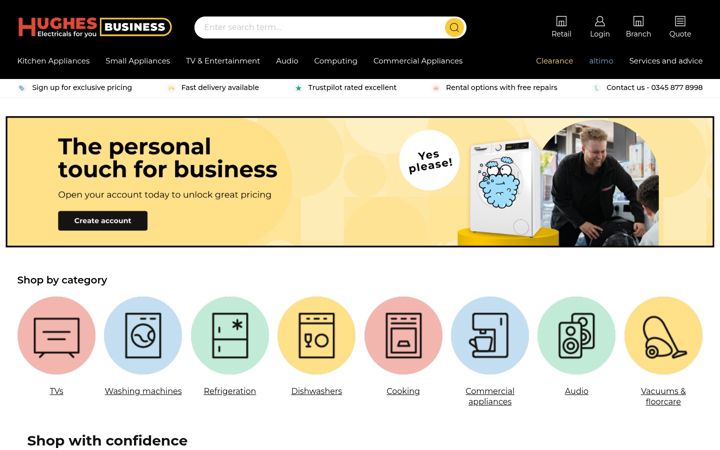 Screenshot of hughestrade.co.uk